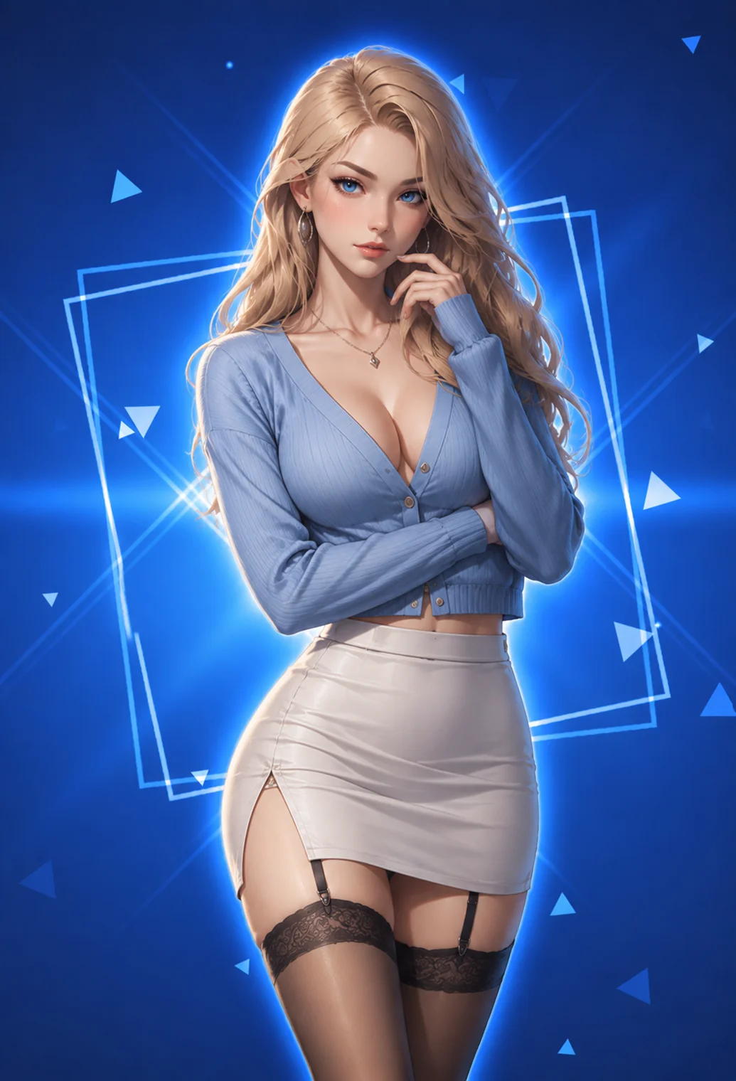 Bianca, confident blonde heroine in Passion Industry