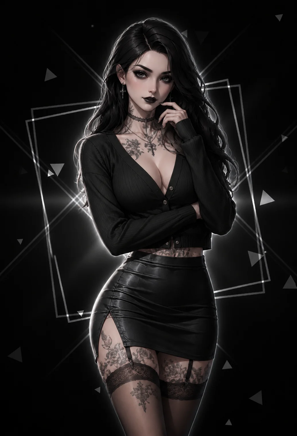 Sabrina, tattooed and provocative brunette heroine in Passion Industry